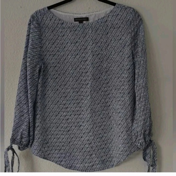 Banana Republic Blouse Womens Sz Small Tie Long Sleeve Lightweight - Picture 3 of 6